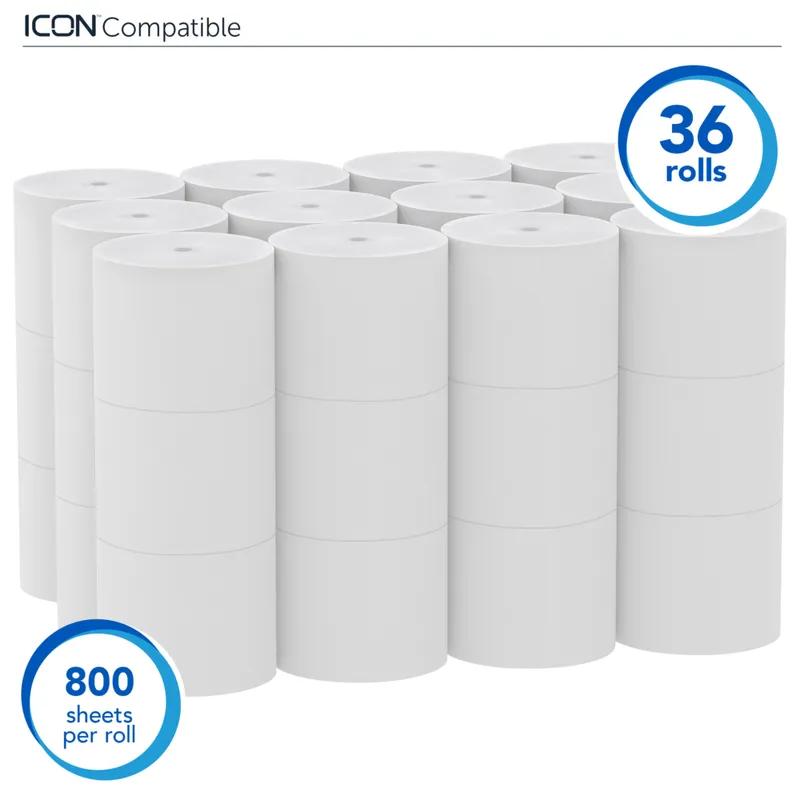Scott® Essential Toilet Paper & Tissue Roll 4X3.7 IN 2PLY White Coreless Standard 800 Sheets/Roll 36 Rolls/Case