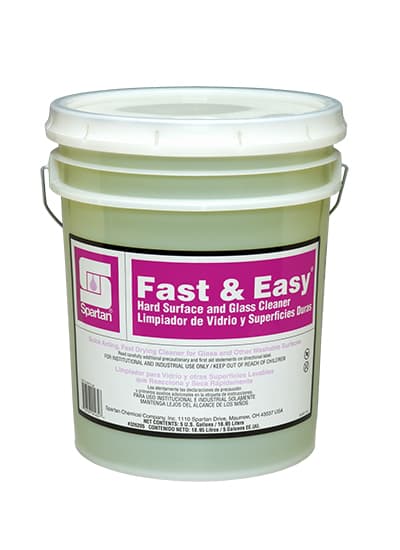 Fast & Easy® Floral Window & Glass Cleaner 5 GAL Multi Surface Alkaline RTU Liquid 1/Pail