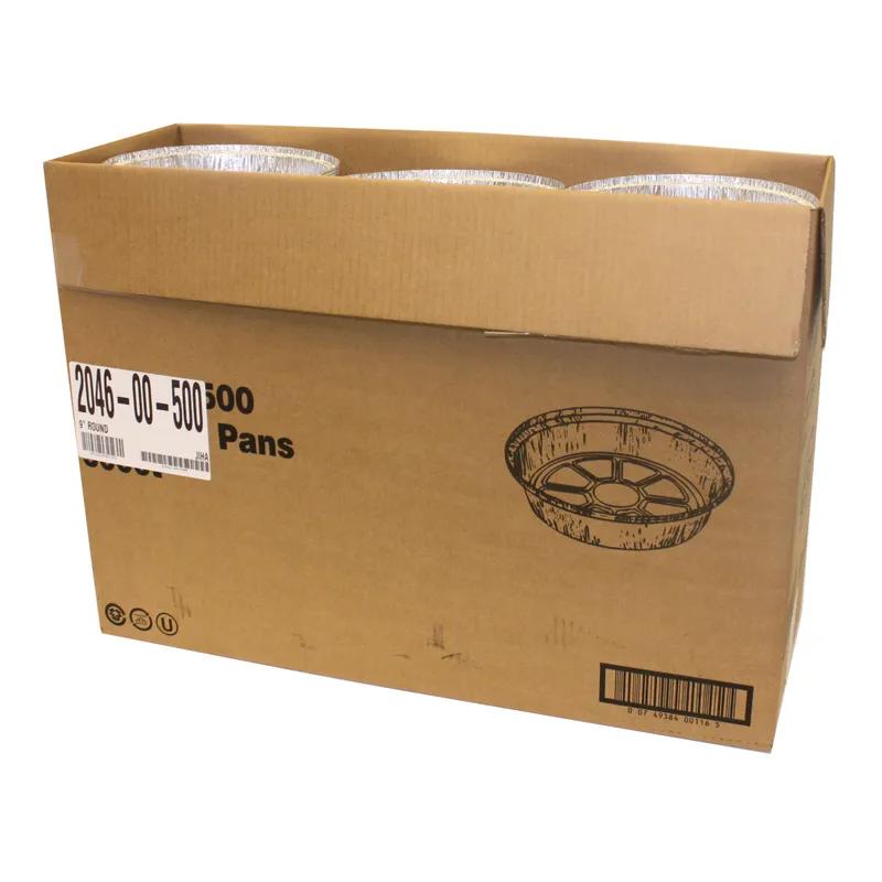 Take-Out Container Base 8.5X1.625 IN Aluminum Silver Round 500/Case