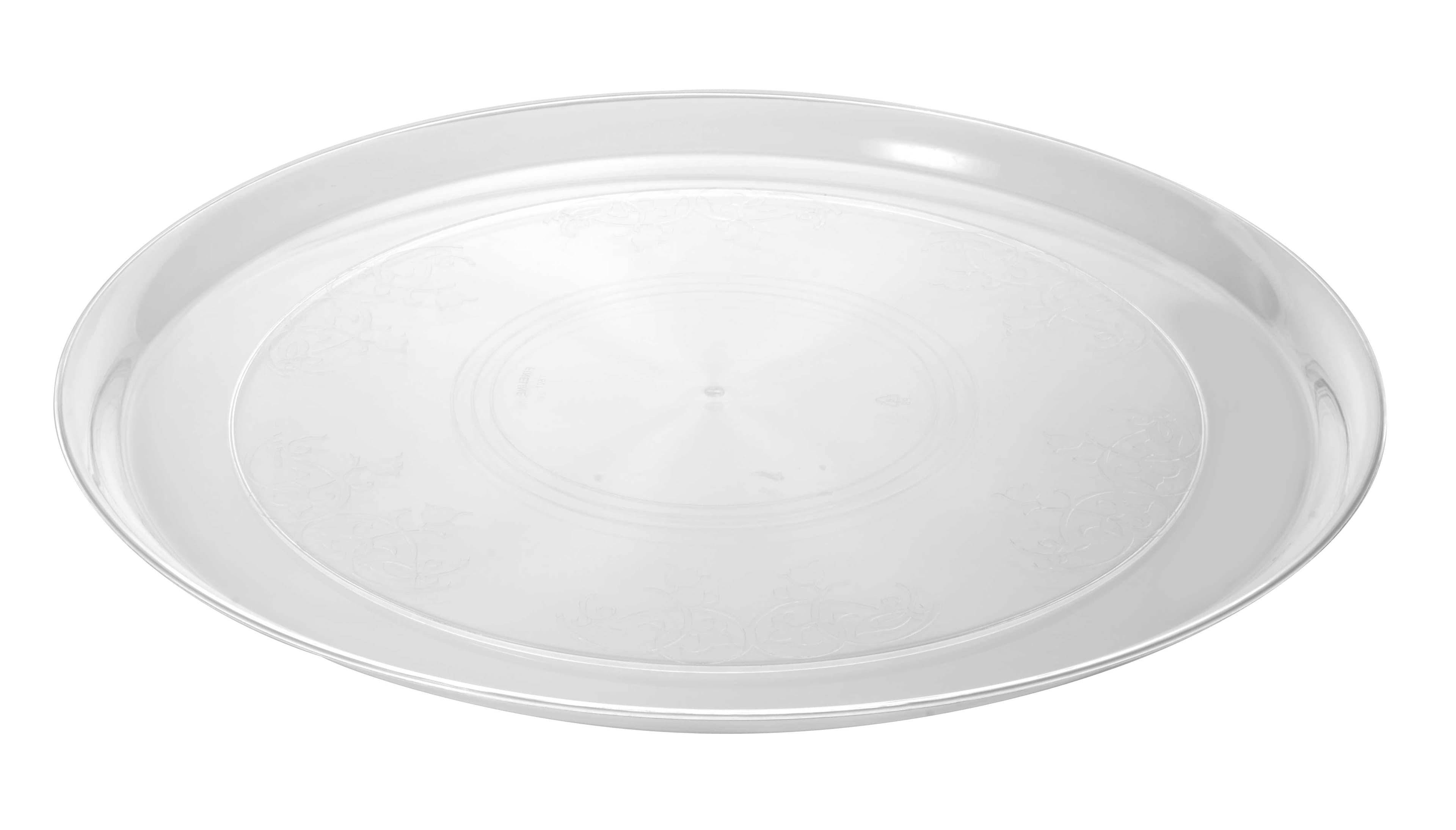 Platter Pleasers Supreme Serving Tray 18 IN Plastic Clear Round 25/Case