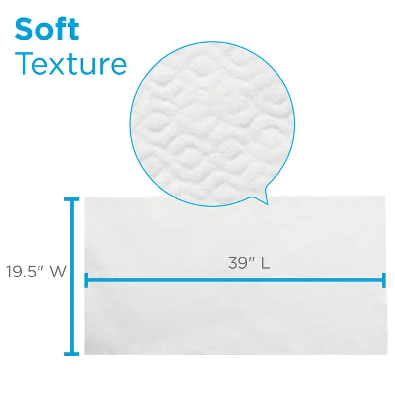 Pacific Blue Select Bath Towel Rag 19.5X39 IN 1 Airlaid Paper Cellulose White 1/2 Fold High Capacity 200/Case