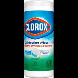 Clorox® Fresh Scent One-Step Disinfectant Multi Surface Wipe Bleach-Free Antibacterial 35 Count/Pack 12 Packs/Case