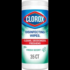 Clorox® Fresh Scent One-Step Disinfectant Multi Surface Wipe Bleach-Free Antibacterial 35 Count/Pack 12 Packs/Case