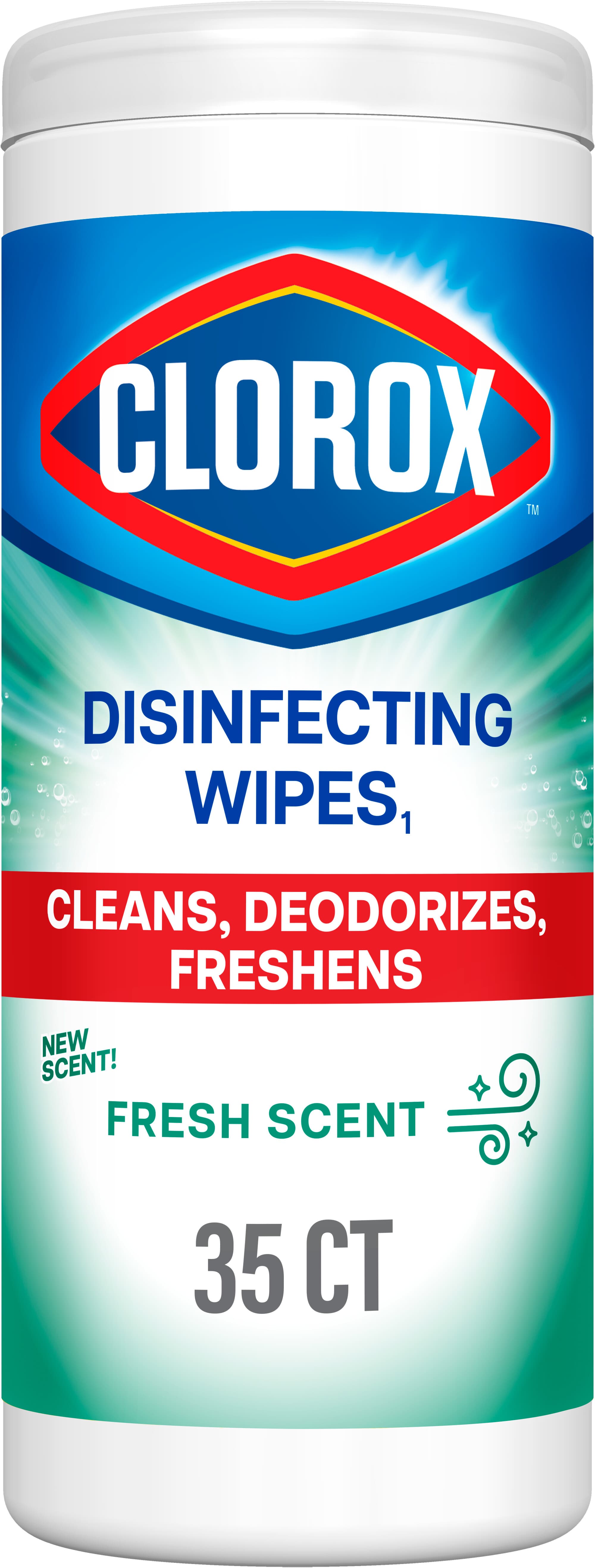 Clorox® Fresh Scent One-Step Disinfectant Multi Surface Wipe Bleach-Free Antibacterial 35 Count/Pack 12 Packs/Case