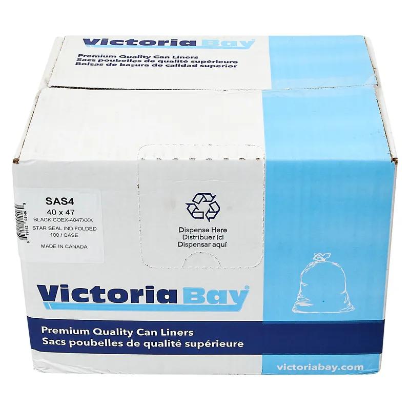 Victoria Bay Can Liner 40X47 IN Black Plastic 1.7MIL Extra Extra Heavy 100/Case