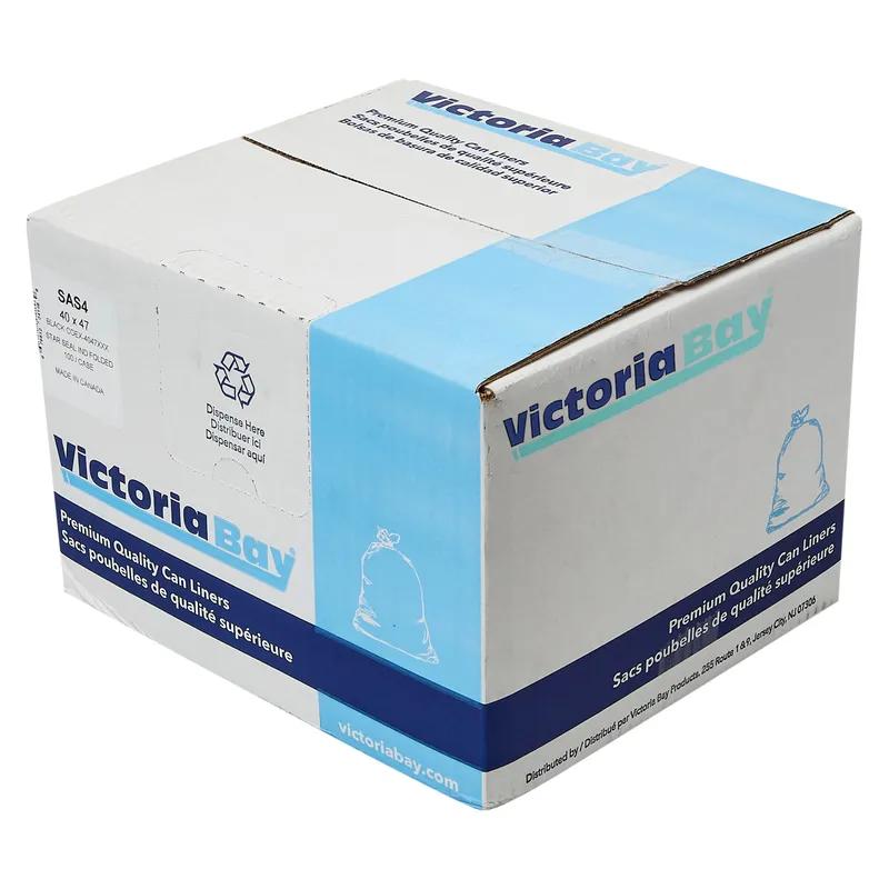 Victoria Bay Can Liner 40X47 IN Black Plastic 1.7MIL Extra Extra Heavy 100/Case