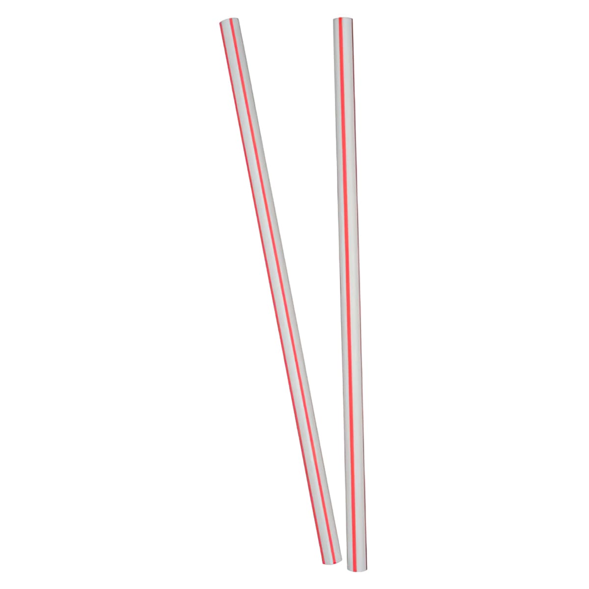 Giant Straw 8.25 IN Plastic Red White Stripe Paper Wrapped 7200/Case