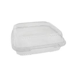 Take-Out Container Hinged Large (LG) 9.21875X8.875X2.90625 IN OPS Clear Square 200/Case