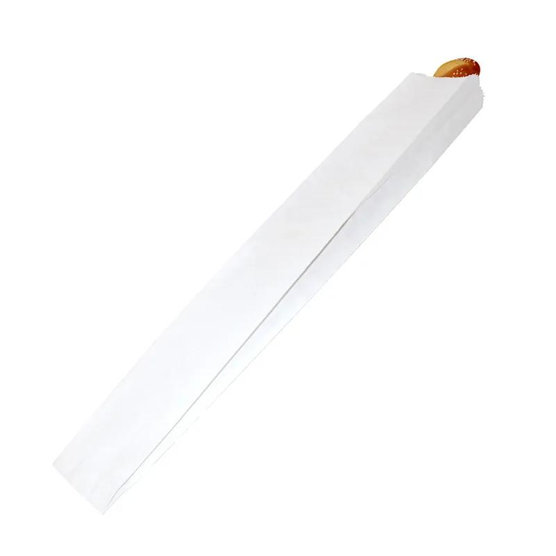 Baguette Bread Bag 4.5X2.5X28 IN Paper White Unprinted 1000/Case
