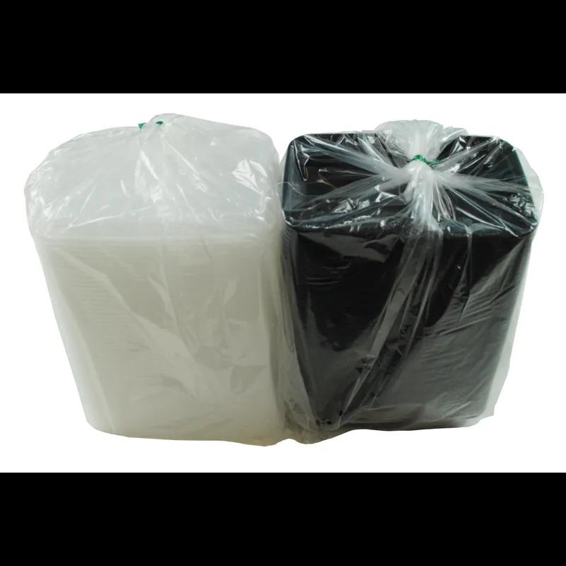 Take-Out Container Base & Lid Combo With Dome Lid 16 OZ Plastic Black Rectangle 150/Case
