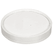 Lid Flat Paperboard White Round For 16-32 OZ Squat Container Unhinged 500/Case