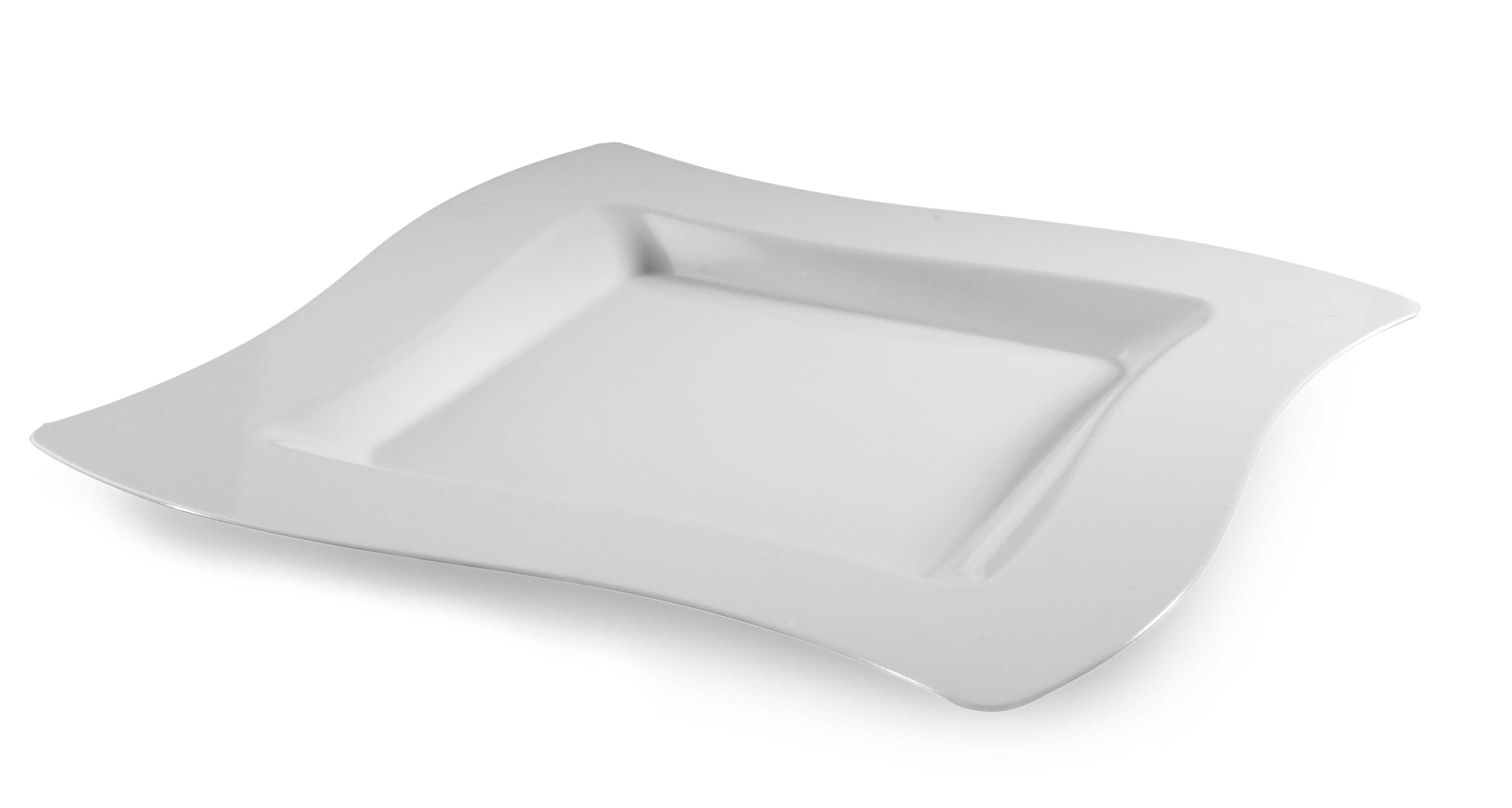 Plate 6.5 IN PS White Square 120/Case