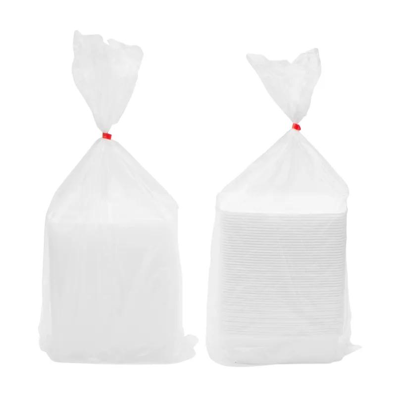 Take-Out Container Base & Lid Combo With Dome Lid 38 OZ Plastic White Clear Rectangle 150/Case