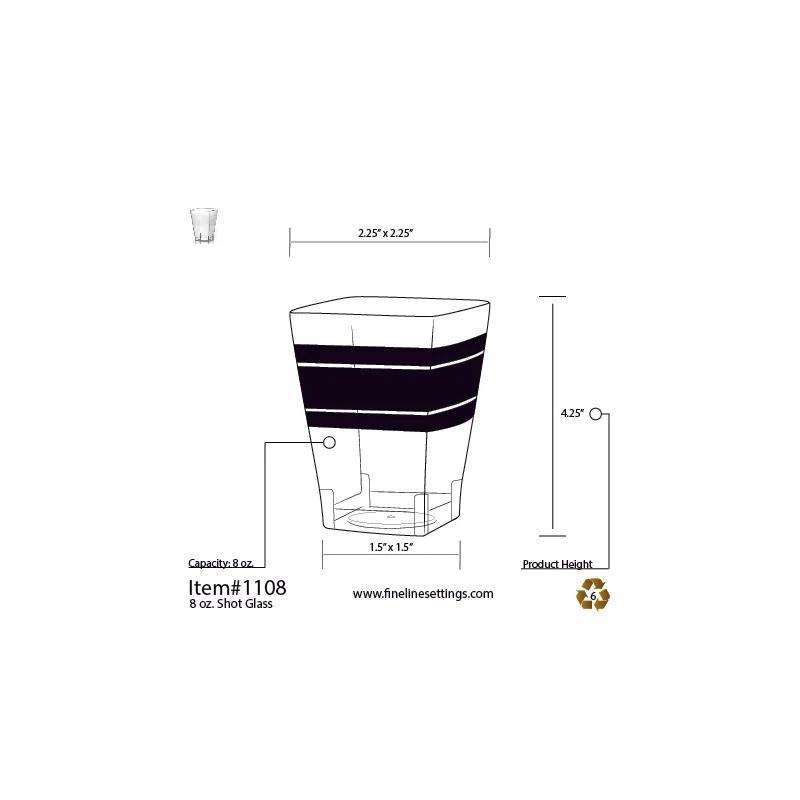 Wavetrends Cup Tumbler 8 OZ PS Clear 168/Case