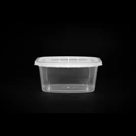 Deli Container Base 16 OZ Plastic Clear Rectangle 400/Case