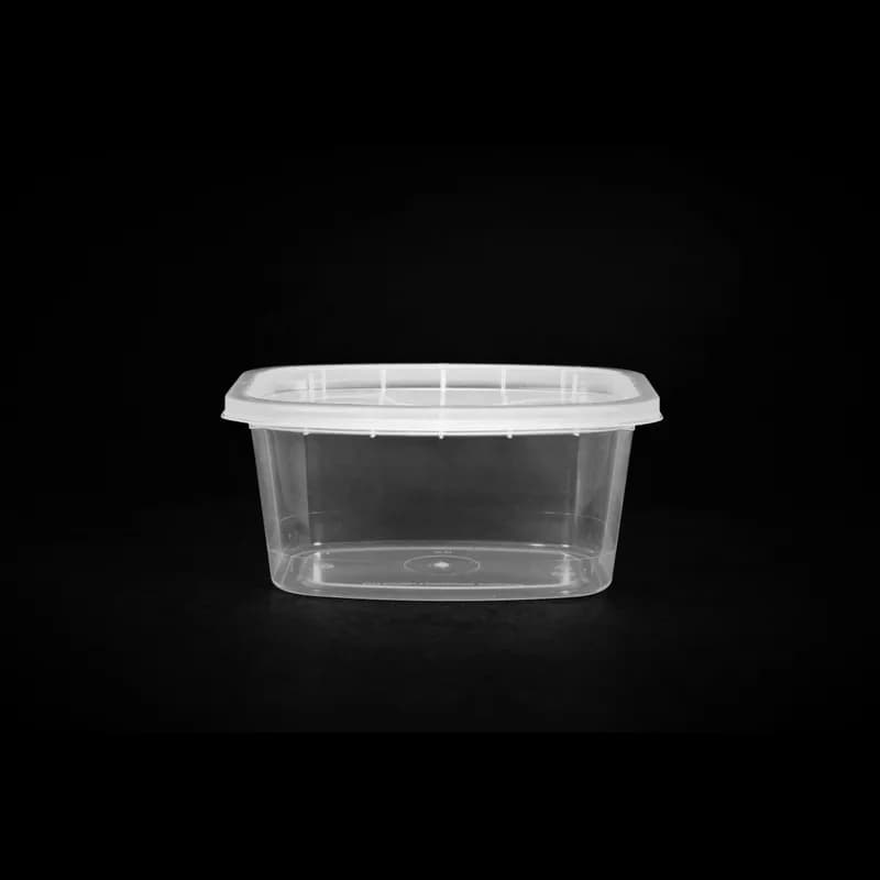 Deli Container Base 16 OZ Plastic Clear Rectangle 400/Case