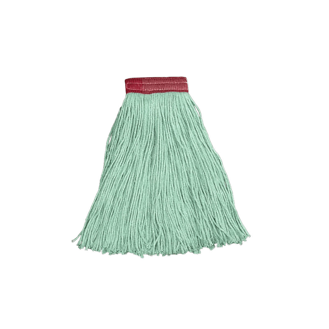 Mop Head 24 OZ Green White Cotton Cut End 1/Each