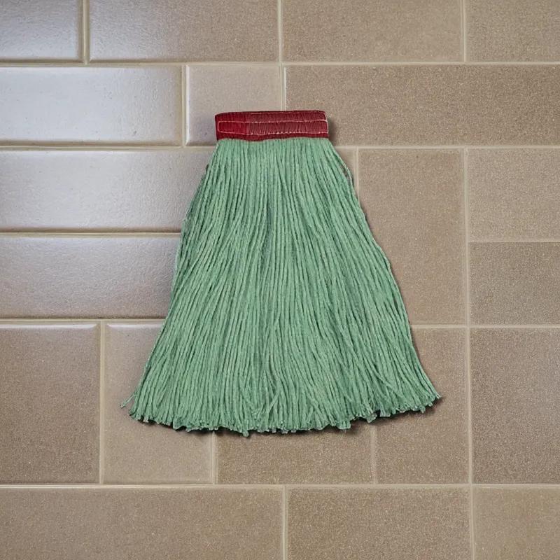 Mop Head 24 OZ Green White Cotton Cut End 1/Each