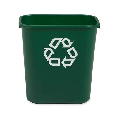 Recycling Bin 14.4X10.25X15 IN 7 GAL 28 QT Green Rectangle Resin Deskside 1/Each