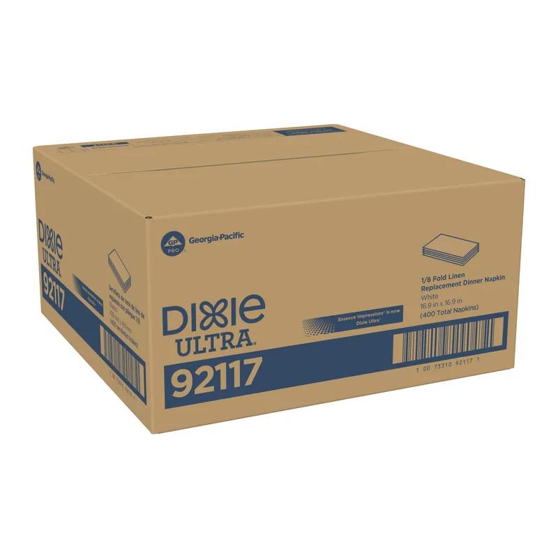 Dixie® Ultra Dinner Napkins 16.9X16.9 IN White Paper 1PLY 1/8 Fold 50 Sheets/Pack 8 Packs/Case 400 Sheets/Case