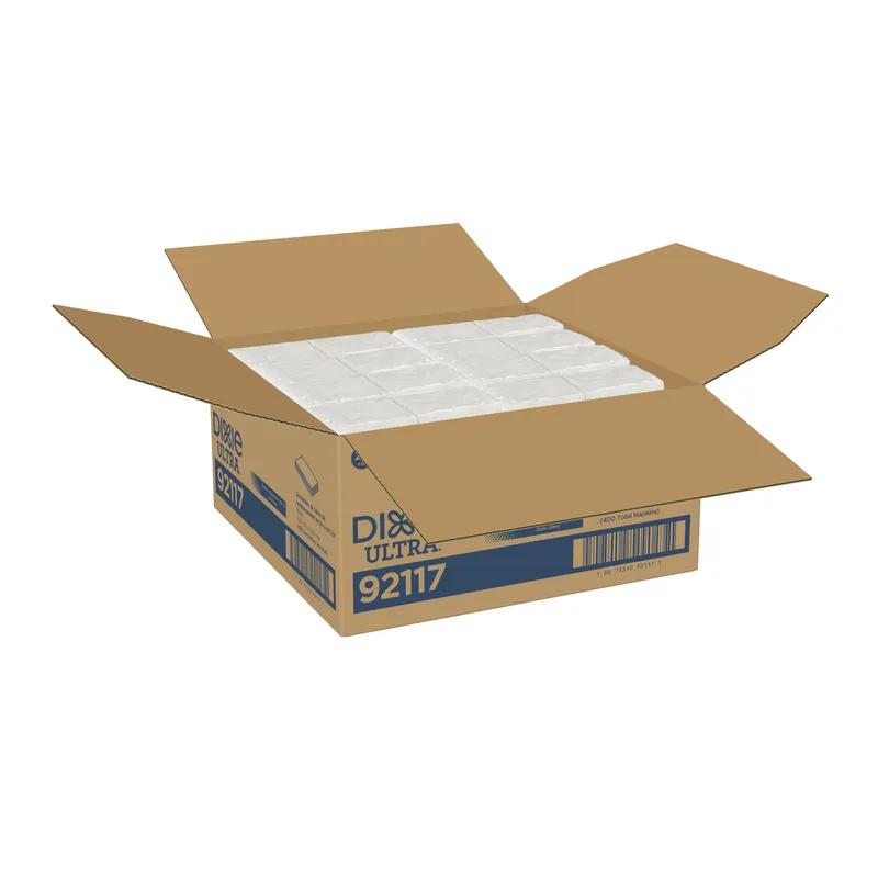 Dixie® Ultra Dinner Napkins 16.9X16.9 IN White Paper 1PLY 1/8 Fold 50 Sheets/Pack 8 Packs/Case 400 Sheets/Case
