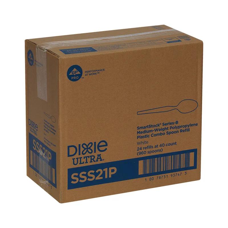 Dixie® Ultra SmartStock® Series-B Spoon PP White Medium Weight Refill Combo 960/Case