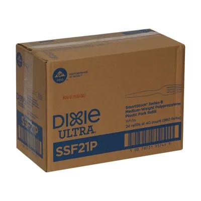 Dixie® Ultra SmartStock® Fork PP White Medium Weight 960/Case