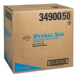 WypAll® X60 Cleaning Wipe 12.5X16.8 IN HydroKnit White Flat Sheet 6/Case