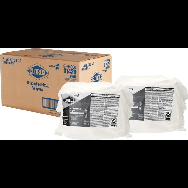 Clorox® Fresh Scent One-Step Disinfectant Multi Surface Wipe Bleach-Free Antibacterial 700 Count/Pack 2 Packs/Case