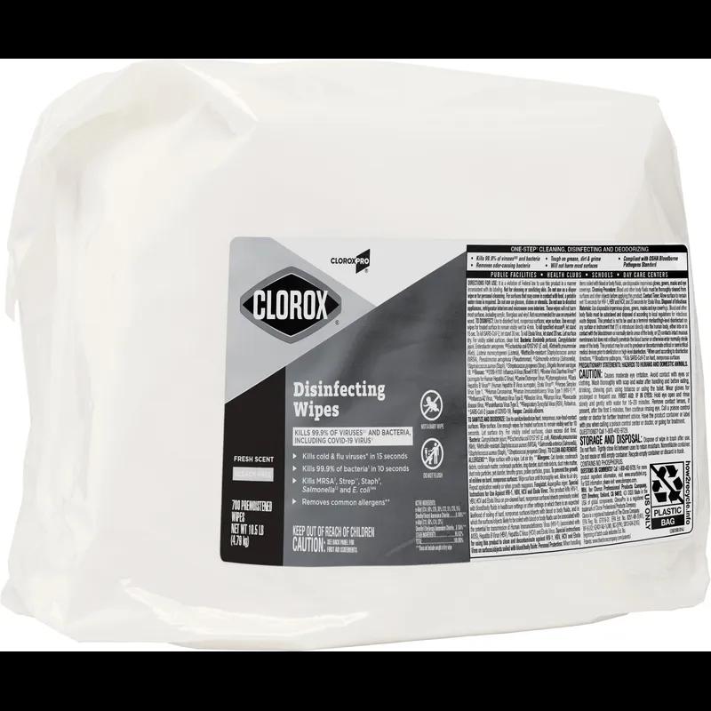 Clorox® Fresh Scent One-Step Disinfectant Multi Surface Wipe Bleach-Free Antibacterial 700 Count/Pack 2 Packs/Case