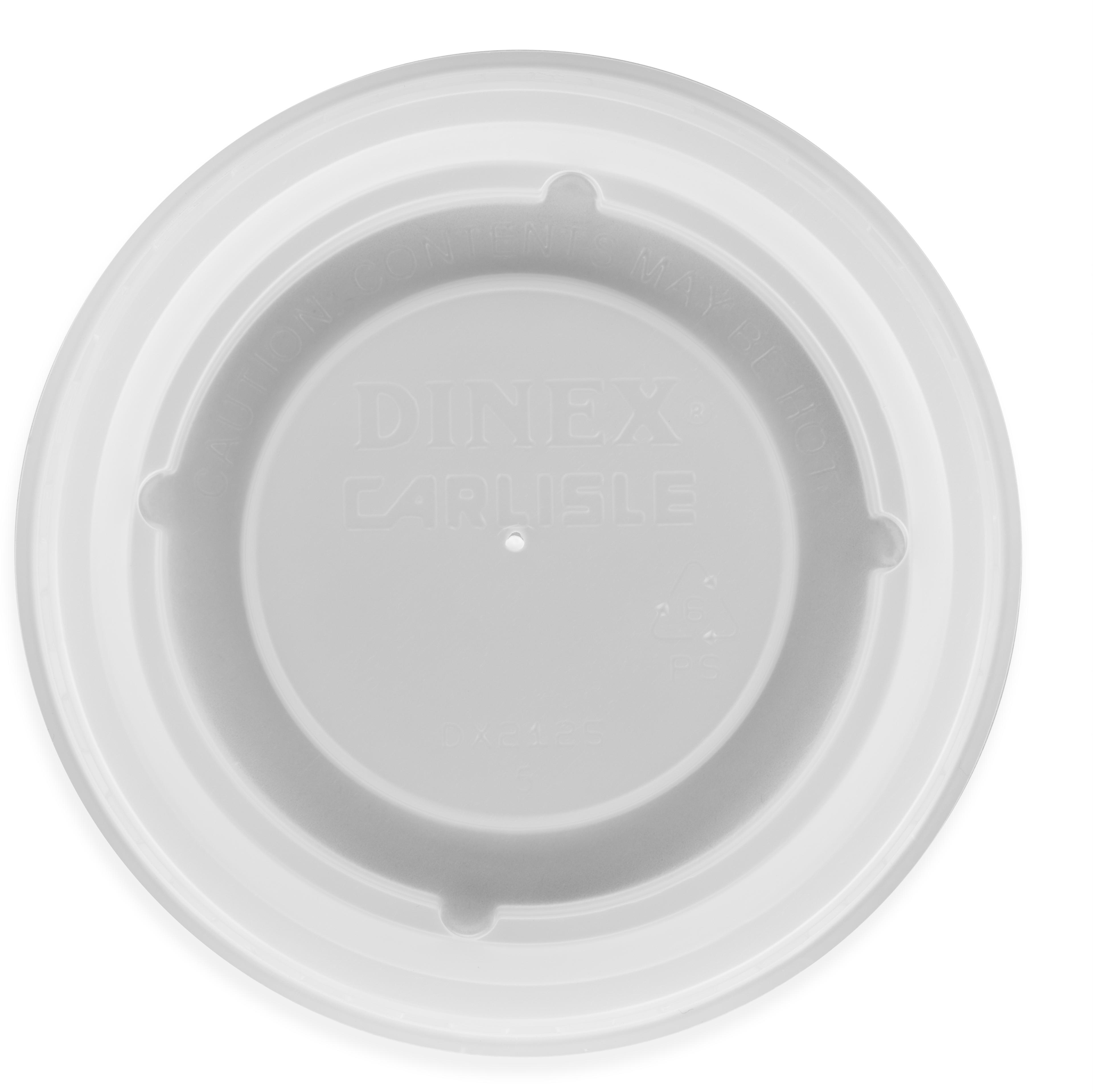 Dinex® Lid Flat PS Translucent For 5-12 OZ Cup No Hole 2000/Case