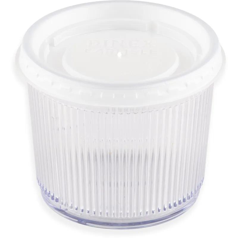 Dinex® Lid Flat PS Translucent For 5-12 OZ Cup No Hole 2000/Case
