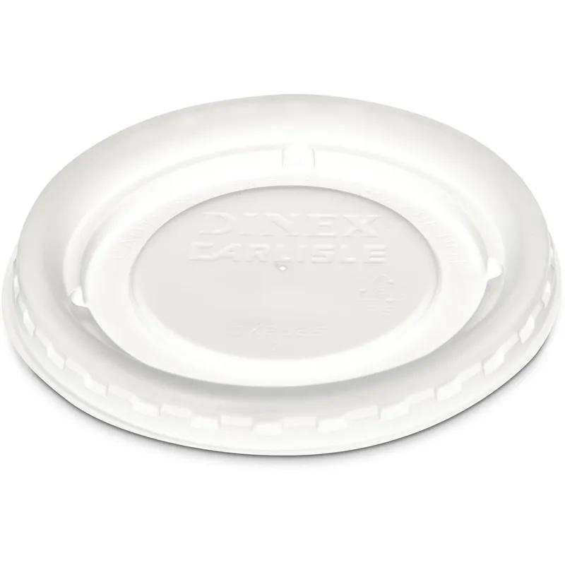 Dinex® Lid Flat PS Translucent For 5-12 OZ Cup No Hole 2000/Case