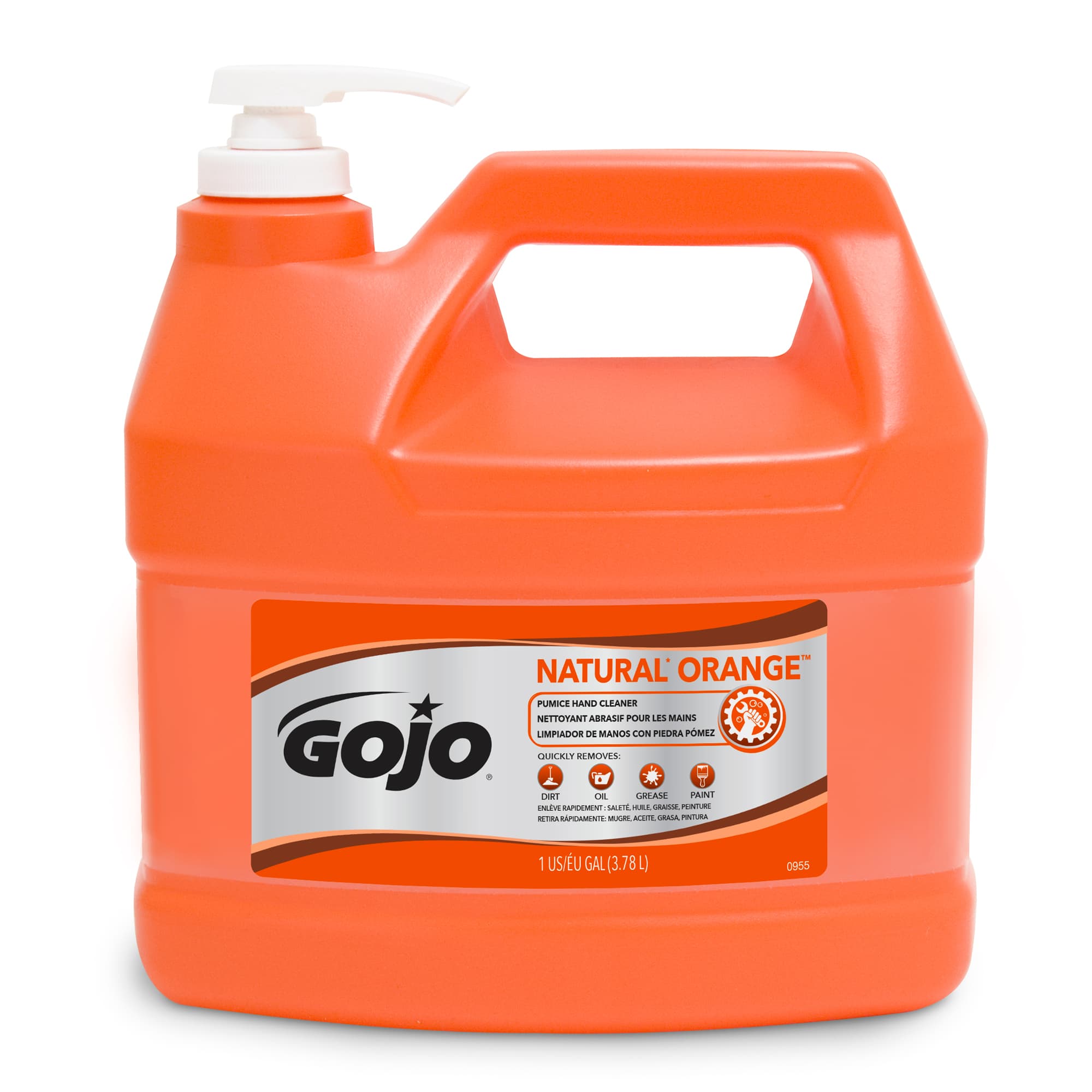 GOJO® Hand Soap Liquid 1 GAL 5.25X8.95X9.82 IN Citrus Scent Orange Pumice 4/Case