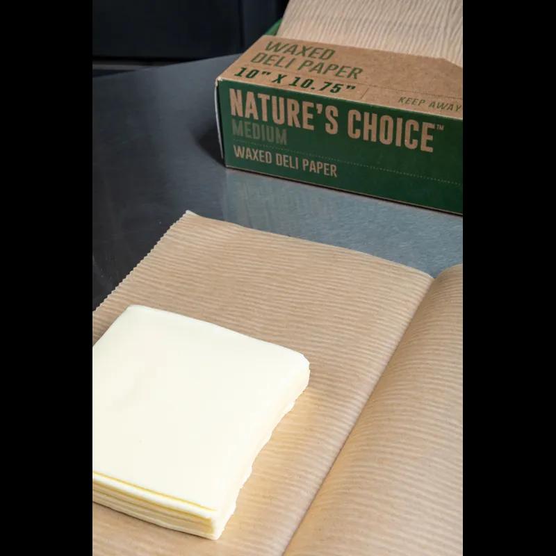 Deli Sheets 10X10.75 IN Dry Wax Paper Natural Kraft Interfold Medium 500 Count/Pack 12 Packs/Case 6000 Count/Case