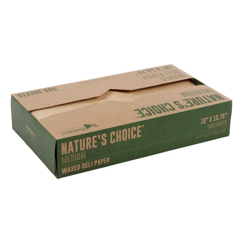 Deli Sheets 10X10.75 IN Dry Wax Paper Natural Kraft Interfold Medium 500 Count/Pack 12 Packs/Case 6000 Count/Case