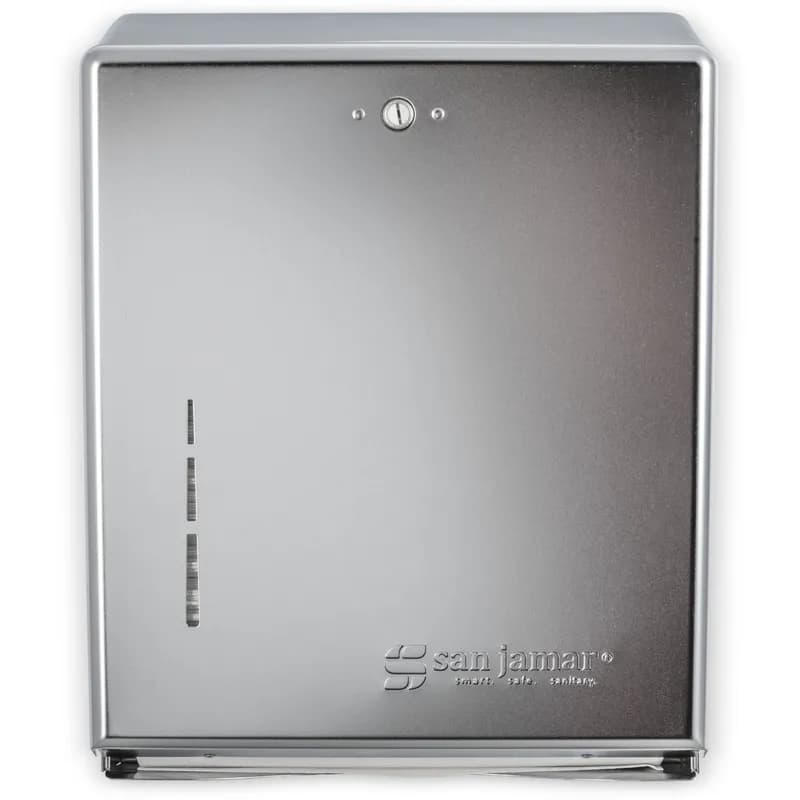 San Jamar Paper Towel Dispenser 4.25X11.75X15.25 IN Plastic Chrome One-At-A-Time Dispensing 1/Case