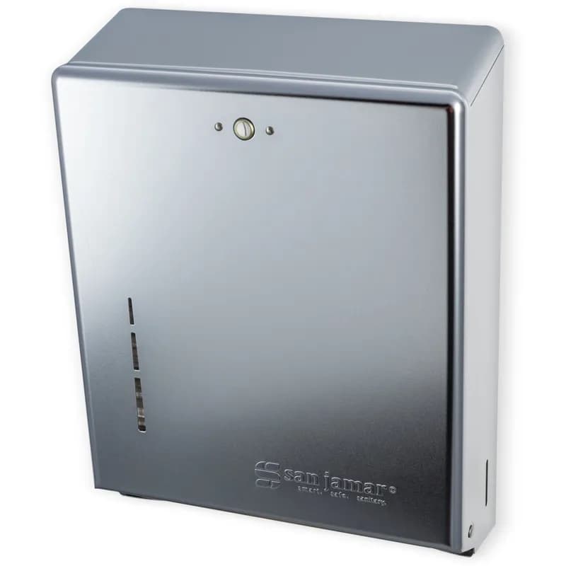 San Jamar Paper Towel Dispenser 4.25X11.75X15.25 IN Plastic Chrome One-At-A-Time Dispensing 1/Case