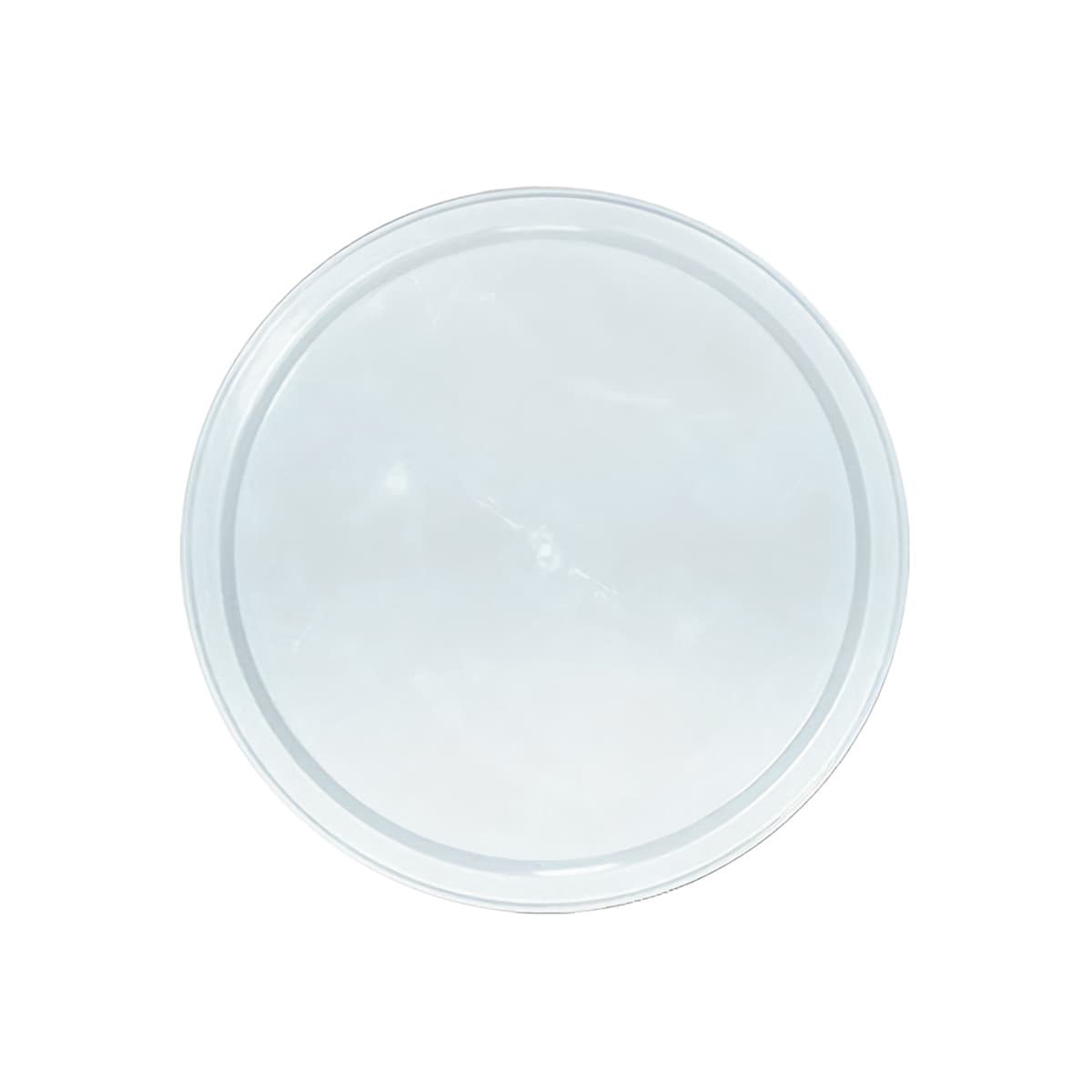 Lid Flat Plastic White Round For 160 OZ Container 100/Case