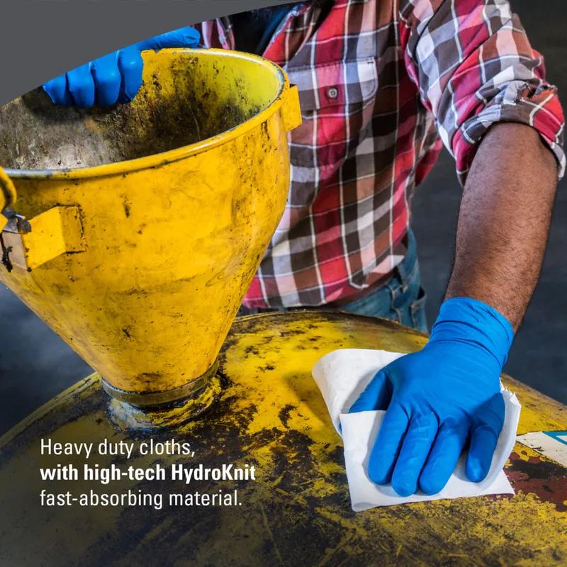 WypAll® X80 Cleaning Towel 11.1X16.8 IN Heavy Duty HydroKnit White Brag Box 160 Count/Pack 1 Packs/Case 160 Count/Case