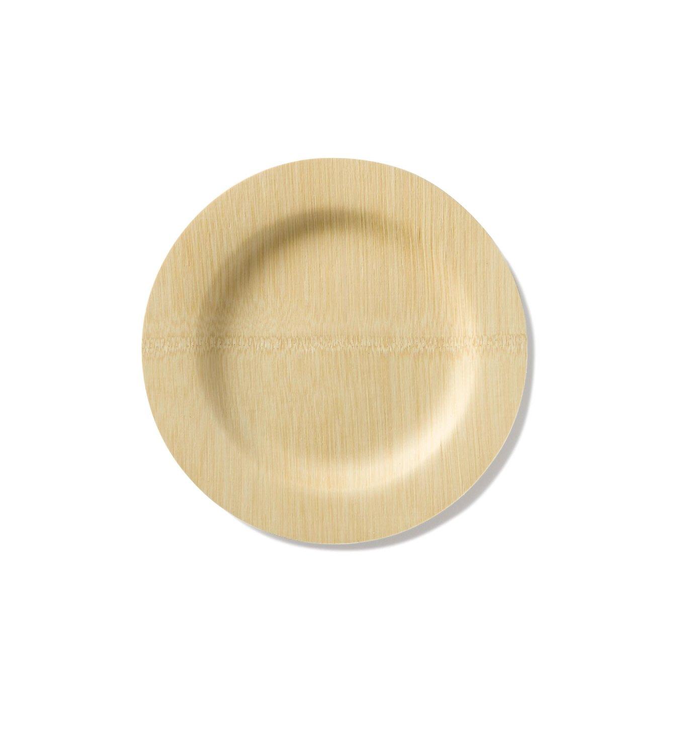 Plate 7 IN Bamboo Natural Round 100/Box