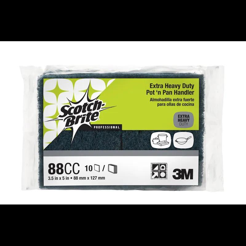 Scotch-Brite™ 88 Scouring Pad 5X3.5 IN Heavy Duty Fiber Dark Blue Pot & Pan 10 Count/Box 4 Box/Case 40 Count/Case