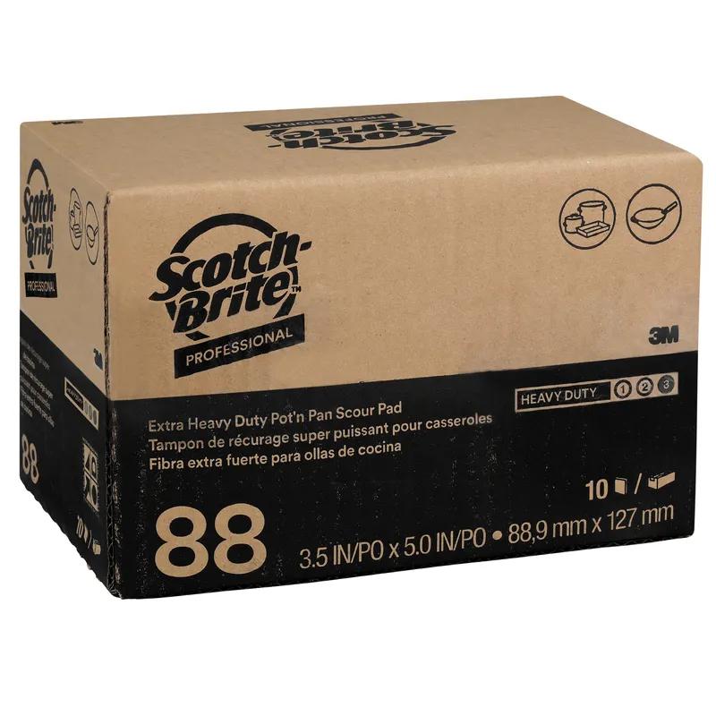 Scotch-Brite™ 88 Scouring Pad 5X3.5 IN Heavy Duty Fiber Dark Blue Pot & Pan 10 Count/Box 4 Box/Case 40 Count/Case