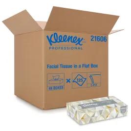 Kleenex® Professional Facial Tissue 8.3X7.8 IN 2PLY White Flat Box 125 Sheets/Pack 48 Packs/Case 6000 Sheets/Case