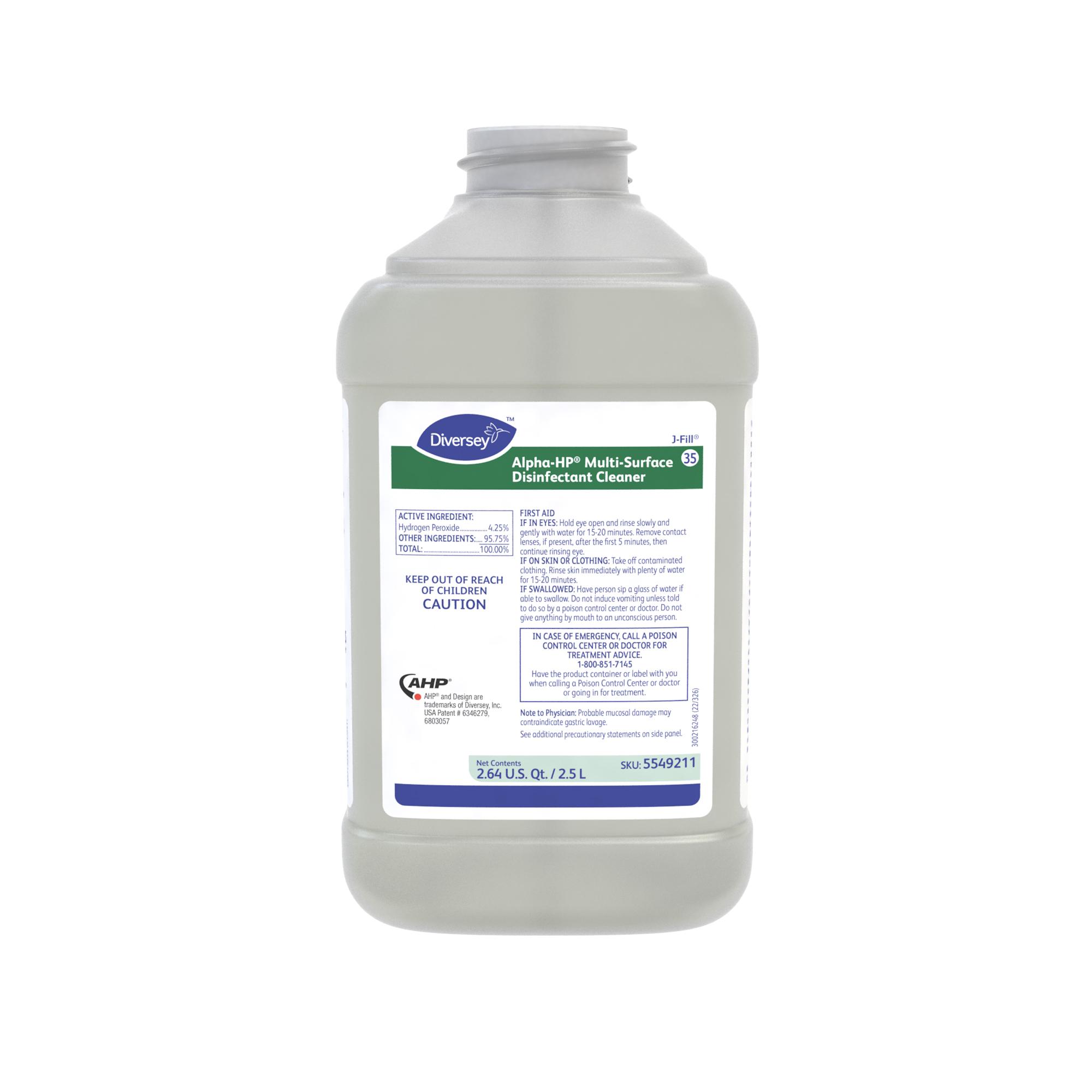 Alpha-HP® Citrus Scent One-Step Disinfectant 2.5 L Multi Surface Daily Liquid Concentrate For J-Fill® 2/Case