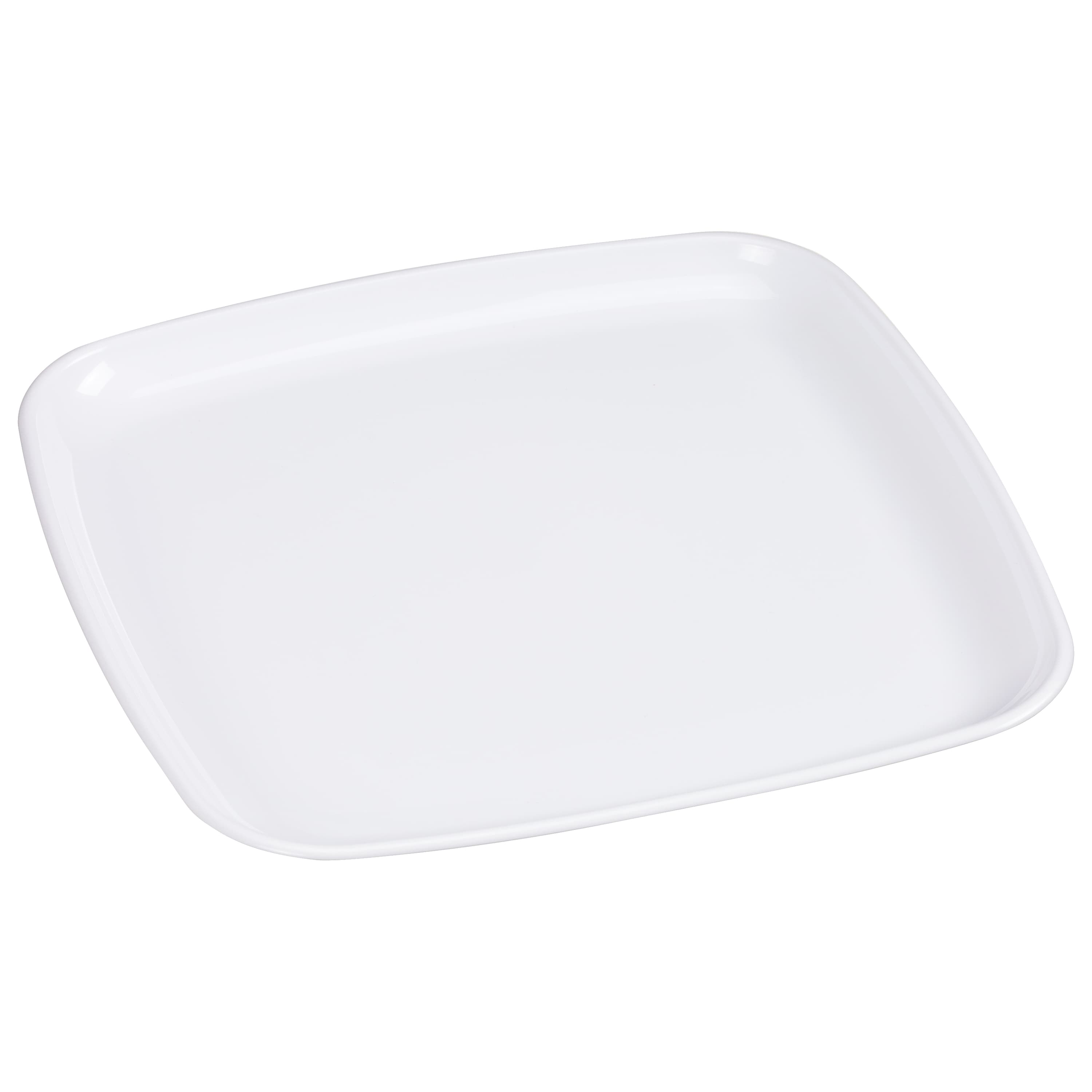 Mozaïk® Serving Tray Base 10.7X10.7X0.58 IN PS White Square 25/Case