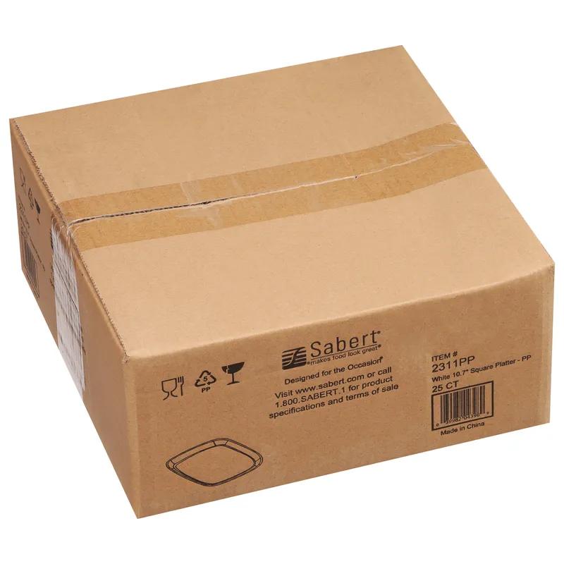 Mozaïk® Serving Tray Base 10.7X10.7X0.58 IN PS White Square 25/Case