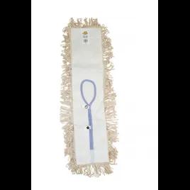 Bristles Dust Mop 24X5 IN Natural Cotton Loop End Launderable 1/Each