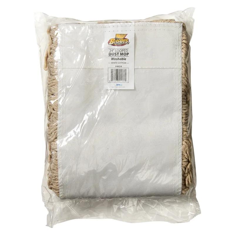 Bristles Dust Mop 24X5 IN Natural Cotton Loop End Launderable 1/Each