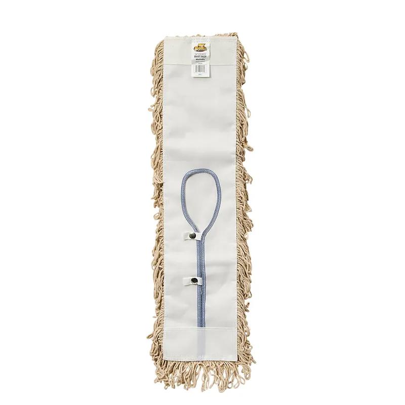 Bristles Dust Mop 24X5 IN Natural Cotton Loop End Launderable 1/Each